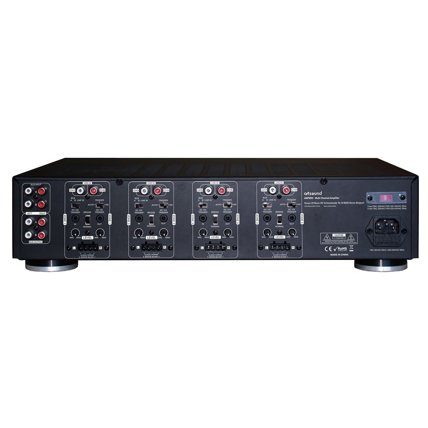 AMP850 | Multichannel amplifier, 8x50W