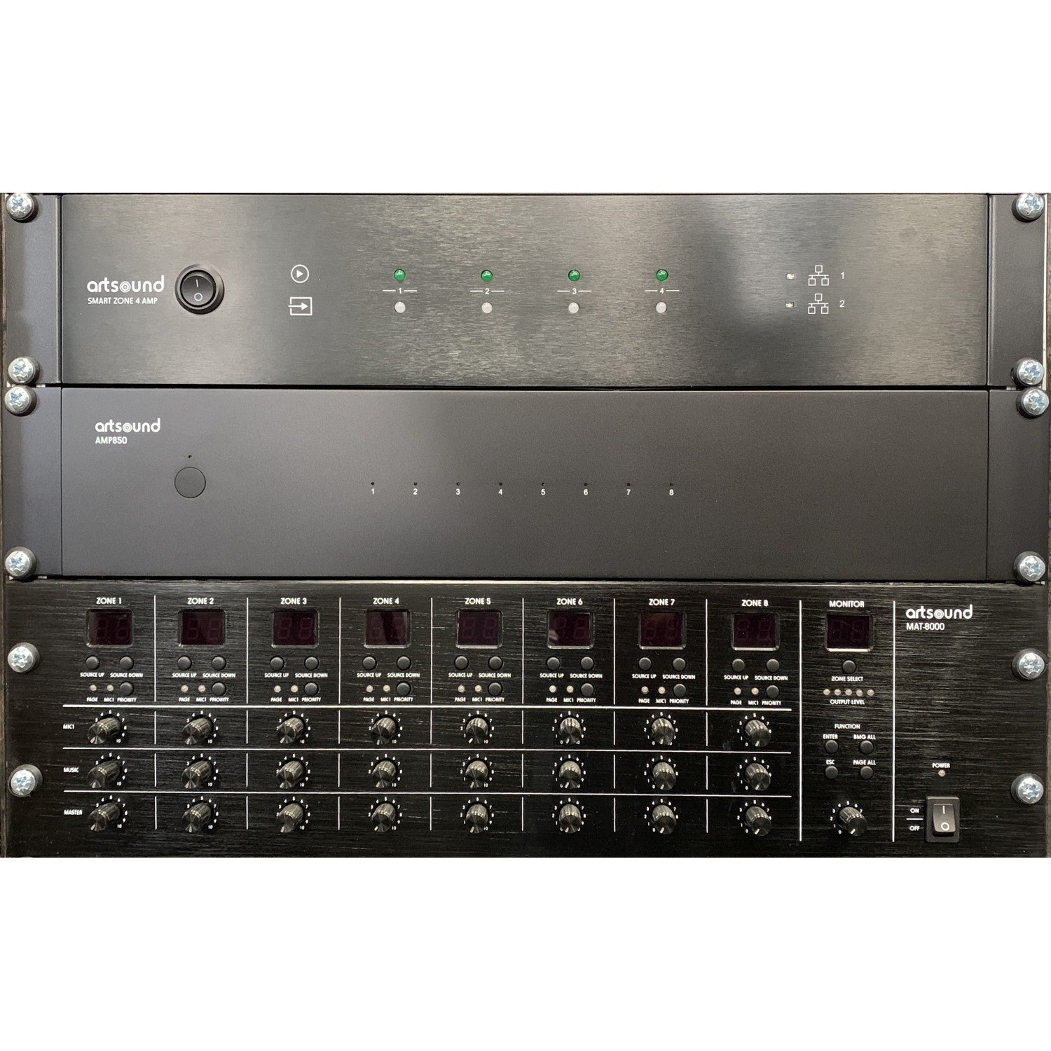 AMP850 | Multichannel amplifier, 8x50W