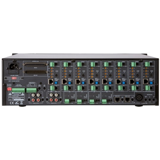 MAT-8000 | 8x8 audio matrix + paging, 70V/100V/4-16Ohm